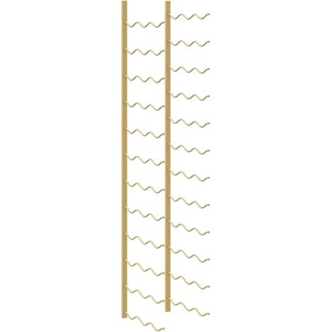 vidaXL Botellero de pared para 36 botellas hierro dorado (1/2)