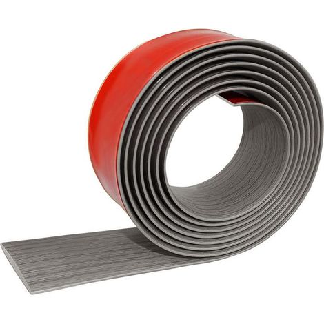 Barre de Seuil Autoadhésive - 4M x 5cm - PVC Grain de Bois Gris - Transition Sol Sans Perage - Intérieur Maison et Commerce - Couleur Gris (1/5)