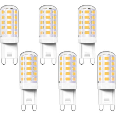 Akynite Ampoule G9 LED 4W Blanc Neutre 4000K, 400LM, Équivalent Halogène G9 40W 33W, 360 Degrés, AC 220-240V, LED Lampe Neutre pour Lumière Miroir, Lampe de Table, Non-dimmable, lot de 6