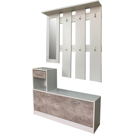 Set mobile appendiabiti da ingresso funzionale Arcohang - Grigio