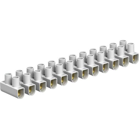 OBO Bettermann 2056372 morsettiera flessibile: - rigido: 10-10 mm² Numero Poli (num): 12 1 pz. Bianco (1/2)