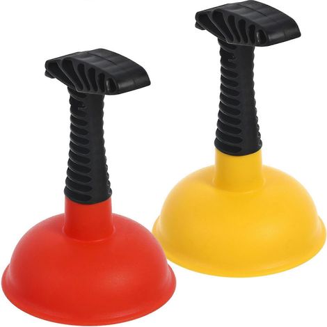 Ventouses WC ultra-résistantes, lot de 2, couleurs assorties, nettoyant WC en TPR (1/5)