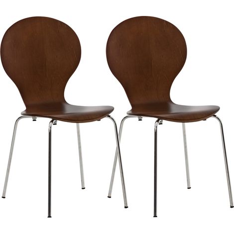 2x Stapelstuhl DIEGO ergonomisch braun (1/5)