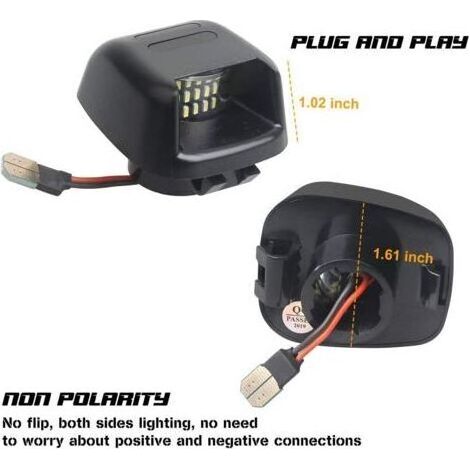 Set mit 2 roten LED-Kennzeichenleuchten für Navara D40 (1/4)