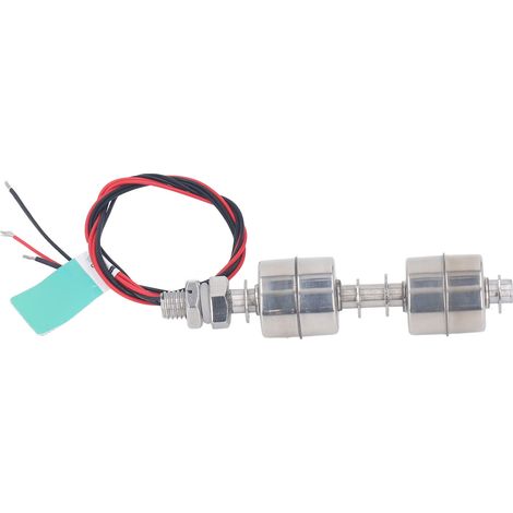 Interrupteur à flotteur capteur de niveau d'eau 100mm basse pression acier inoxydable double bille 0-110V (1/5)