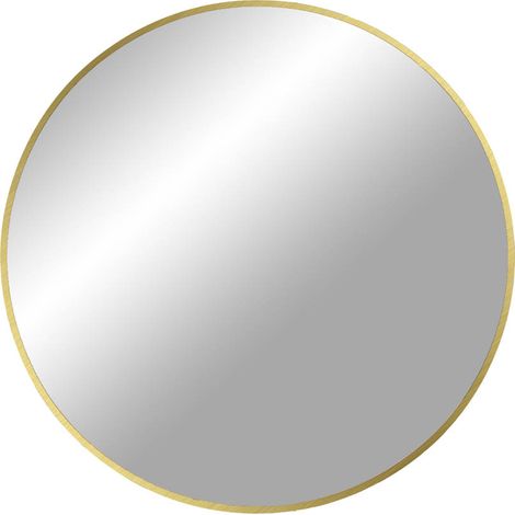 Miroir mural rond en aluminium MADRID – Ø 60 ou Ø 80cm 60 cm-Beige-Diamètre 60 cm (1/5)