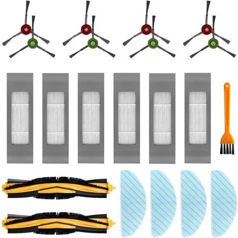 VURAHOME - Brosse Filtre de Rechange Ensemble d'accessoires pour Robot Aspirateur Ecovacs DEEBOT N8 N8+ N8 Pro N8 Pro+ DEEBOT OZMO T8 T8+ T8 AIVI T8 AIVI+ T9 T9+ (21 Pièces) (1/4)