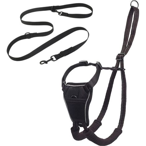 Ensemble harnais/laisse pour chiens/cats, adjustable, black
