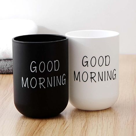 2 Pièces Gobelet Brosse à Dent, Porte-Brosse à Dents en Plastique, 330 ML Tasse à Brosse à Dents Simple pour la Maison pour Enfants Adultes, pour Accessoires de Salle, Voyage (1/5)