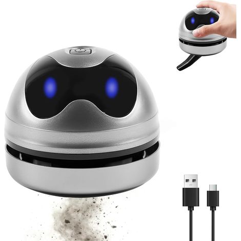 Mini aspirateur de table USB – Petit modèle rechargeable pour bureau, voiture, école et maison (1/5)