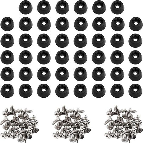 120 pieds en caoutchouc souple pour planches à découper avec vis en acier inoxydable 0,28 x 0,59 pour meubles, appareils électriques (1/3)