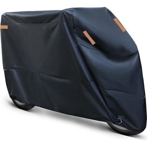 Motorrad Abdeckplane 210D wasserdicht & winterfest mit reflektierenden Streifen (1/5)