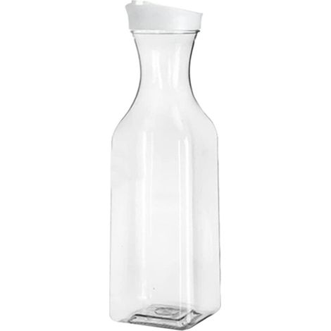 Bottiglia d'acqua in plastica trasparente con tappo a scatto, 1,5 litri (50 once).