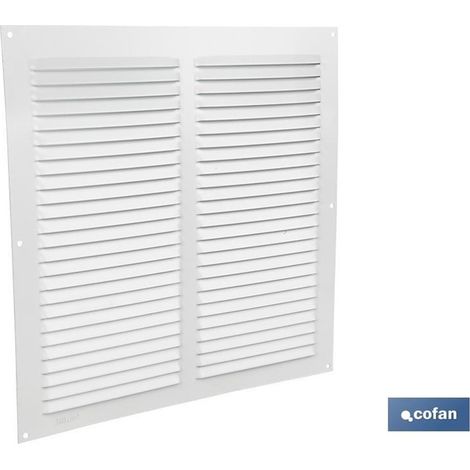 Grille de ventilation en aluminium blanc 30 x 30 cm, épaisseur 0,6 mm