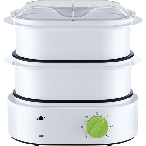 Braun Tribute Collection FS 3000 Dampfgarer Weiß Grün