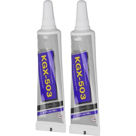 Mastic adhésif puissant pour joints, action rapide et tenue renforcée, 15ml, lot de 2 tubes, blanc. (1/5)