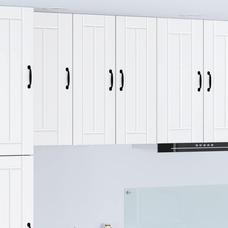 vidaXL Meuble mural LUCCA 2 pcs Blanc 30 x 31 x 80 cm (1/5)