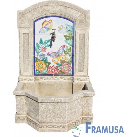 FUENTE DE PIEDRA ARTIFICIAL MURAL DE PARED ARCADIA BUTTERFLAY VERDE PARA JARDIN (1/2)