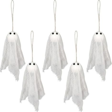 Decorazioni di Halloween: set di 5 fantasmi, stile spaventoso, per le decorazioni di Halloween (1/5)