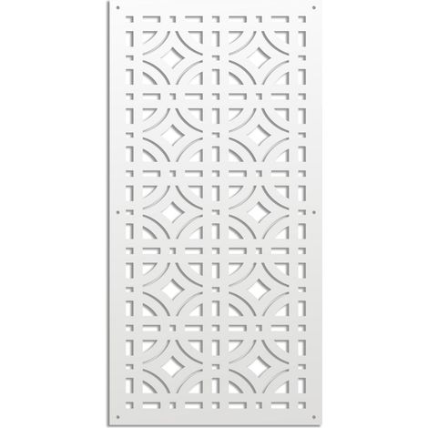 BELLATOR - Panneau ajouré en PVC - Brise-soleil - Couleur : blanc - Dimension : 50x150 cm