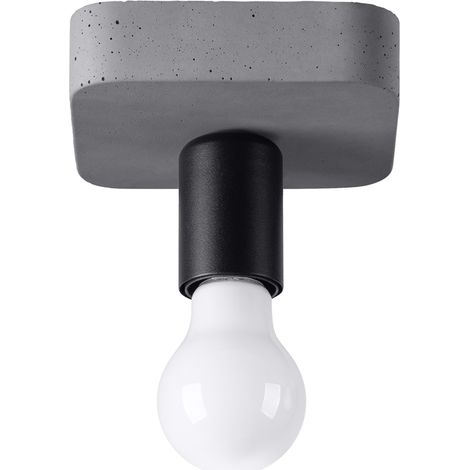 Plafonnier gris industriel TAVO 1xE27 15W SL.1156 Sollux Lighting (1/5)