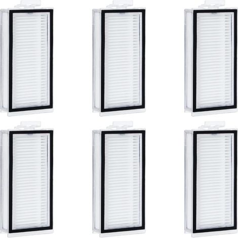 Filtre HEPA blanc lavable et réutilisable compatible avec les aspirateurs robots Roborock séries Q5/Q7/Q8 et T8 (lot de 6) (1/5)