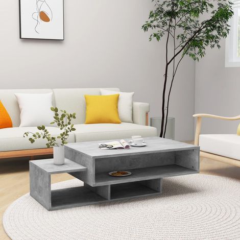 vidaXL Tavolino da Salotto Grigio Cemento 105x55x32 cm in