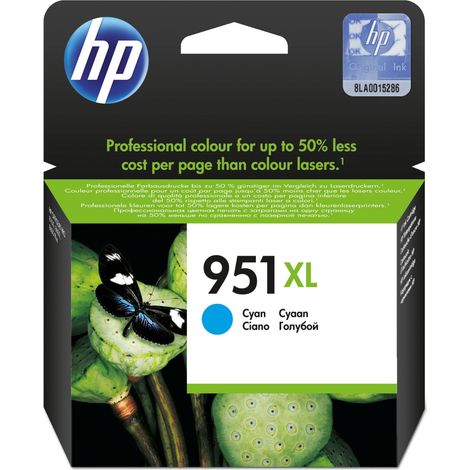 HP 951XL High Yield Cyan Original Ink Cartridge cartouche d'encre 1 pièce(s) Rendement élevé (XL) (1/4)