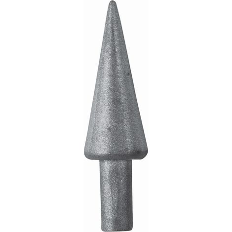 Pointe de lance cône - Hauteur 70mm largeur 25mm base Ø15,5mm - Aluminium - À coller - DECO FER FORGE