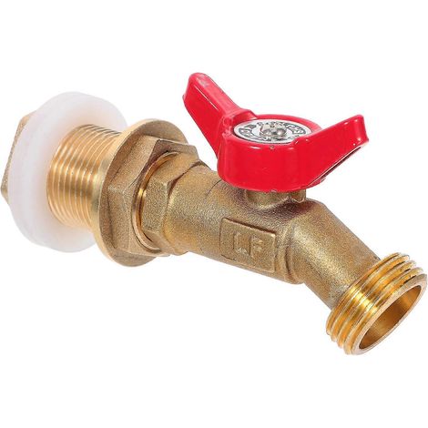 Raccord de réservoir d'eau 3 pièces en laiton pour robinet de récupérateur d'eau de pluie, connexion étanche pour tuyau d'arrosage, idéal pour une utilisation en production industrielle (1/5)