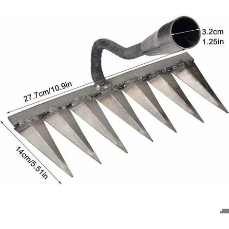Rateau De Désherbage - Acier Au Manganèse - Pour Jardin Et Surfaces Dures - 1 Pièce (1/5)