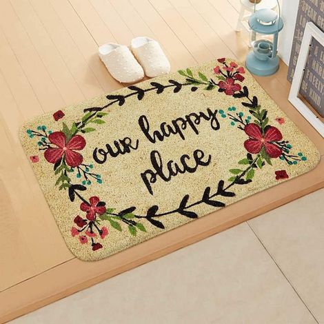 Tapis D'Entrée - Mousse À Mémoire De Forme Et Tissu Polyester - Pour Intérieur Et Extérieur - 45 X 75 Cm - 1 Pièce (1/4)