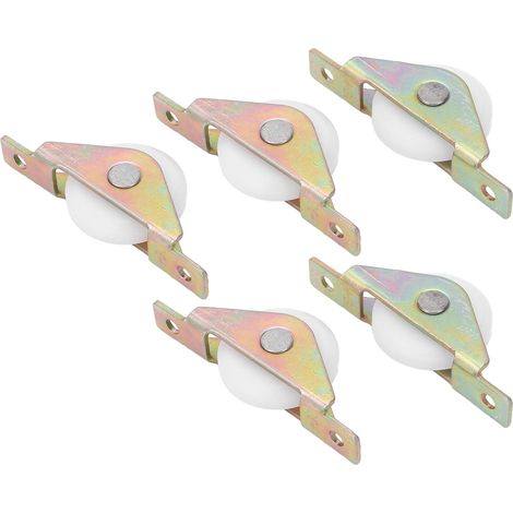 5 poulies à roue simple, roulettes pour portes coulissantes, de (1/5)