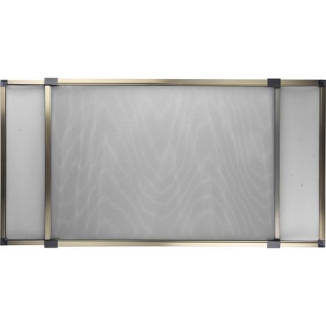 Festes Fenster-Moskitonetz, ausziehbar, 100–192 x 70 cm, Bronze (1/2)