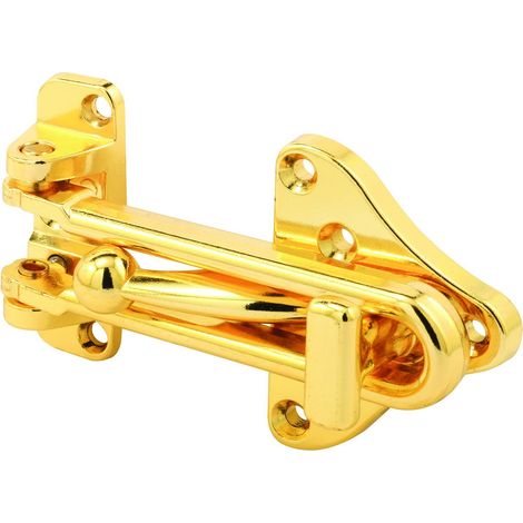 Defender Security U 11315 Barra di protezione per porta con serratura ausiliaria ad alta sicurezza, finitura in ottone, 1 confezione (1/4)