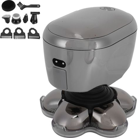 Rasoir électrique 6 en 1 avec écran LCD, kit de rasage multifonctionnel pour hommes comprenant un rasoir et une tondeuse pour les poils du nez. (1/5)