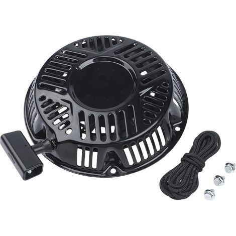 Kit de démarrage pour moteur 420cc 13.5HP 797747 Cordon de traction avec corde et tasse pour générateurs Nettoyeurs haute pression Plastique noir (1/5)
