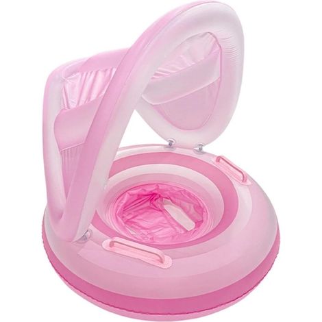 Bouée pour bébé avec pare-soleil UPF 50+ et siège gonflable. Le pare-soleil amovible UPF 50+ protège la peau délicate de bébé. Anti-basculement. (1/5)