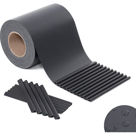 Frangivista Recinzione in PVC Antracite , Telo Oscurante per Balcone 19cm x 35m, Strisce Protezione della Privacy per Giardino Incluse 25 clip di fissaggio
