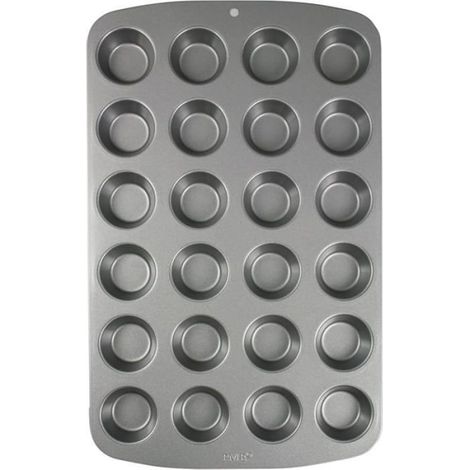 1 Moule à muffins, Acier au carbone, Anti-adhérent, 24 cavités, 39,4 x 24,6 cm, Cuisson uniforme