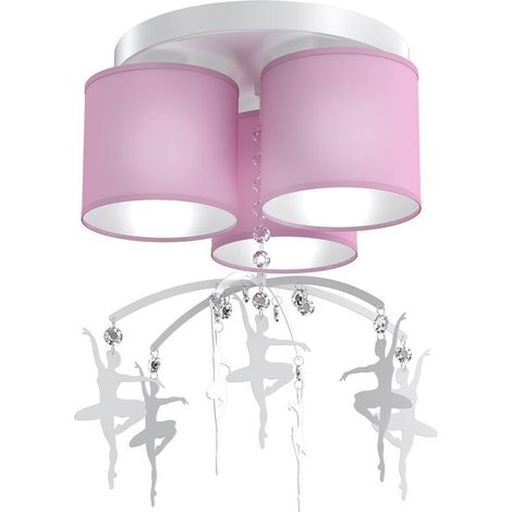 Plafonnier enfant Baletnica rose 3xE27 Milagro Ø36cm (1/3)