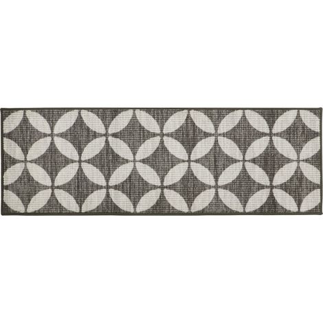 Fiora Machine Washable Runner Mat, 50x150cm, Pewter (1/4)