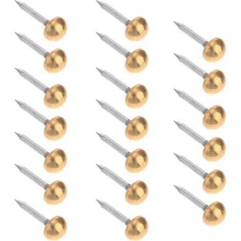 Ensemble de 20 clous décoratifs hémisphériques, clous en laiton à tête ronde, compatibles avec les meubles et les canapés. (1/5)
