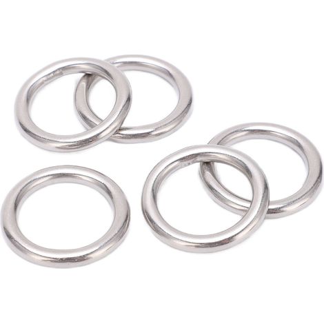 5 joints toriques ronds en acier inoxydable 304, sans soudure, multifonction, 5x25mm, pour voile et plongée (1/5)