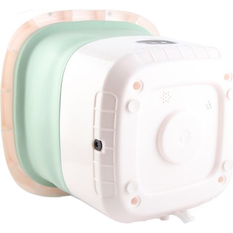 Eosnow 7.5L Mini Tragbarer Eimer -Waschmaschine Faltbare Waschmaschine mit weichem Drehen und Entwässerungsrohr 100‑240 V Grüner EU -Stecker (1/5)