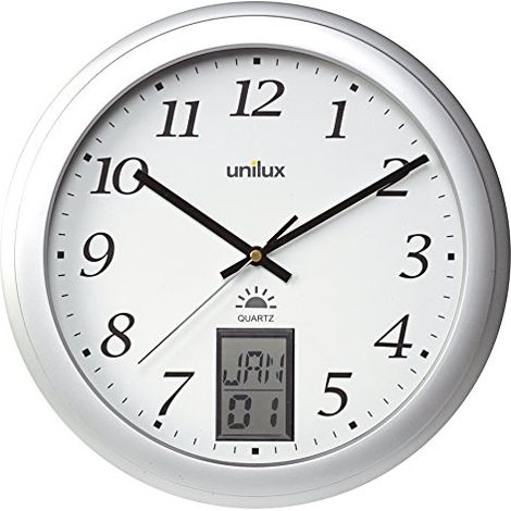 Unilux Instinct Orologio da parete grigio metallizzato 30,5 cm