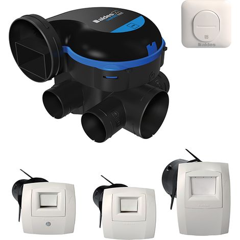 Aldes – VMC simple flux hygroreglable avec bouton poussoir – Débit max 200m³/h – Pour cuisine – 11033034BP