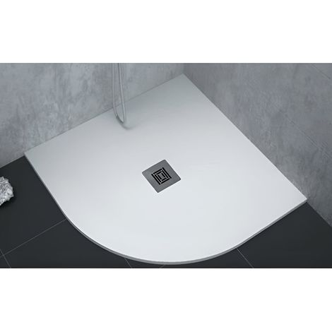 Ultraflache Duschwanne in Halbrundform LOGIC 90 x 90 cm (1/3)