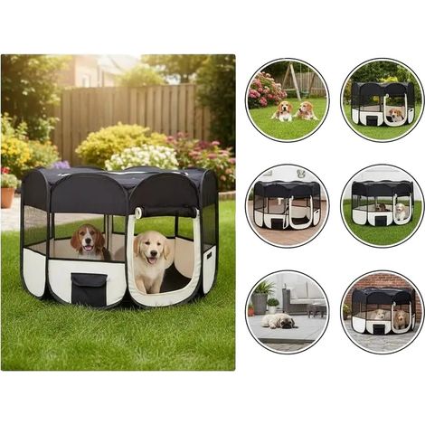 Parque infantil plegable, con bolsa de transporte portátil, color verde militar. (1/2)