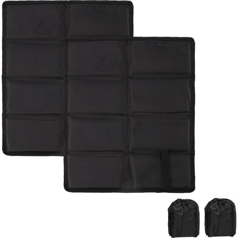Coussin de Siège Pliable, Pack de 2 Noir Tapis Siège Extérieur avec Sac de Rangement Imperméable Tapis D'assise pour Les Voyages en Plein air, Les Pique-niques, Les randonnées etc. (1/5)